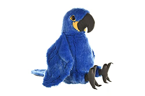 Wild Republic Hyacinth Macaw Plush Soft Toy, Cuddlekins Cuddly Toys, Gifts for Kids 30 cm