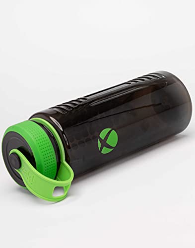 Xbox Water Bottle For Adults & Kids 1064ML | Game Console Sports Travel Mug Flask | Black Green Gaming Merchandise One Size