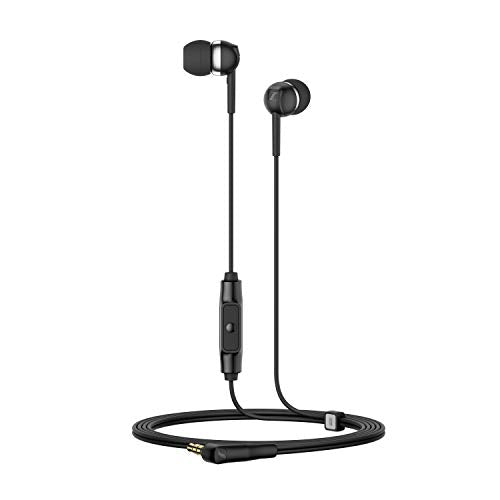 Sennheiser CX 80S In-ear Headphones with In-line One-Button Smart Remote – Black