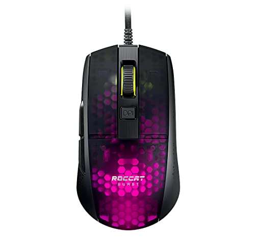 Roccat Burst Pro - Extreme Lightweight Optical Pro Gaming Mouse (high precision, optical Owl-Eye sensor (100 to 16,000 dpi), RGB AIMO LED lighting, only 68g, designed in Germany), black ROC-11-745