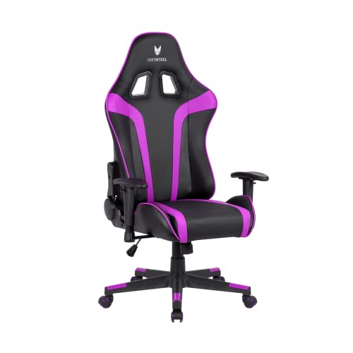 Oversteel - ULTIMET Professional Gaming Chair Leatherette, 2D Armrests, Height Adjustable, Reclining Backrest 180º, Gas Piston Class 3, Up to 120Kg, Purple