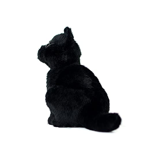 lilizzhoumax Simulation Black Cat Plush Toy Stuffed Animals Cute cat 28cm/11”, Realistic Stuffed Animal Super Soft Cat Plush Home Decoration Animal Toys birthday Gift for Kids