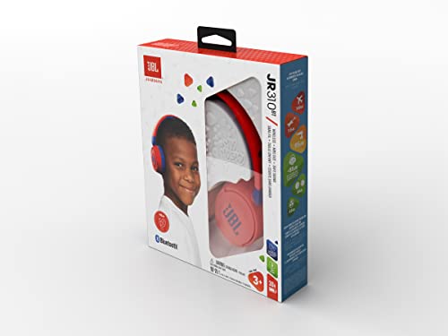 JBL Jr 310BT - Children's over-ear headphones with Bluetooth and built-in microphone, in red