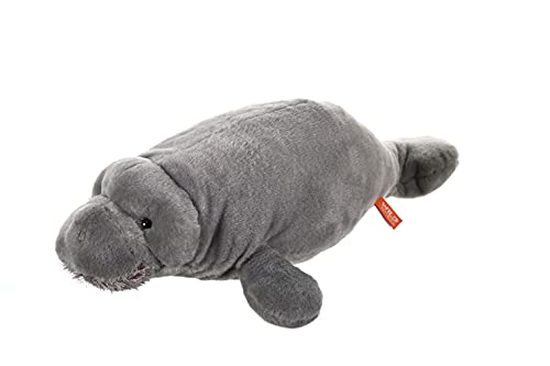 Wild Republic Manatee Plush Soft Toy, Cuddlekins Cuddly Toys, Gifts for Kids 30 cm,Grey