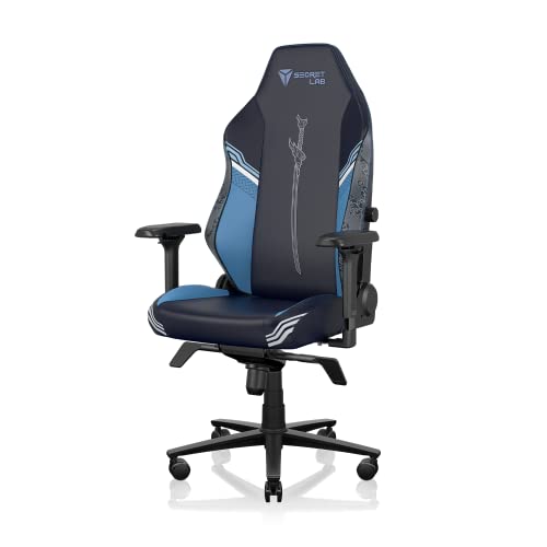 Secretlab TITAN Evo 2022 Yasuo Gaming Chair - Reclining - Ergonomic & Comfortable Computer Chair with 4D Armrests - Magnetic Head Pillow & 4-way Lumbar Support - Blue - Hybrid Leather