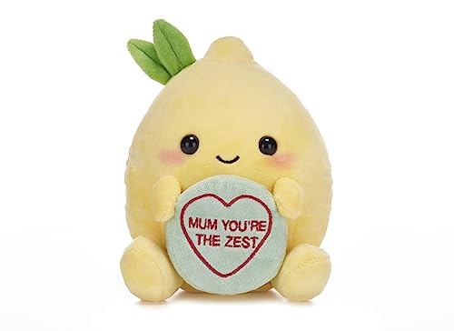 Posh Paws 37644 Swizzels Love Hearts 7" (18cm) Mum You're The Zest Lemon Plush Soft Toy