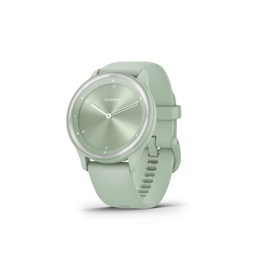 Garmin vívomove Sport, Hybrid Smartwatch with Health and Fitness functions, Hidden Touchscreen Display and up to 5 days battery life, Cool Mint