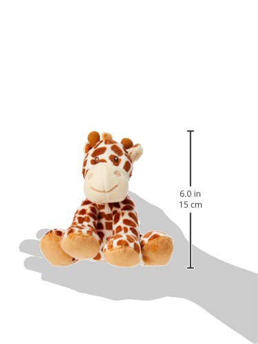 Suki Baby Small Bing Bing Soft Boa Plush Rattle with Embroidered Accents (Giraffe)