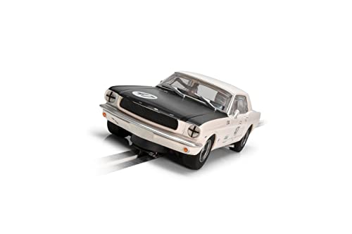 Scalextric Ford Mustang - Bill and Fred Shepherd - Goodwood Revival. Classic Touring. Muscle Cars, White/Black (C4353)