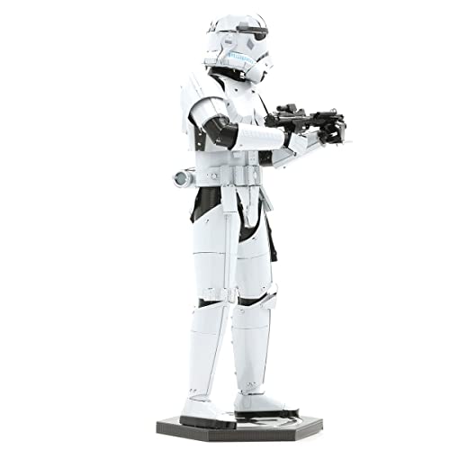 Metal Earth Fascinations Premium Series Star Wars Stormtrooper 3D Metal Model Kit Bundle with Tweezers