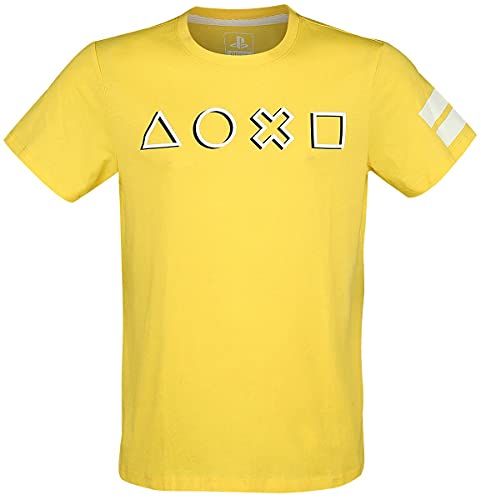 Playstation - Icons Long Line Men's T-Shirt (XXL) Yellow