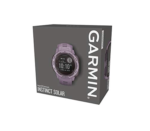 Garmin Instinct SOLAR, Rugged GPS Smartwatch, Built-in Sports Apps and Health Monitoring, Solar Charging and Ultratough Design Features, Orchid