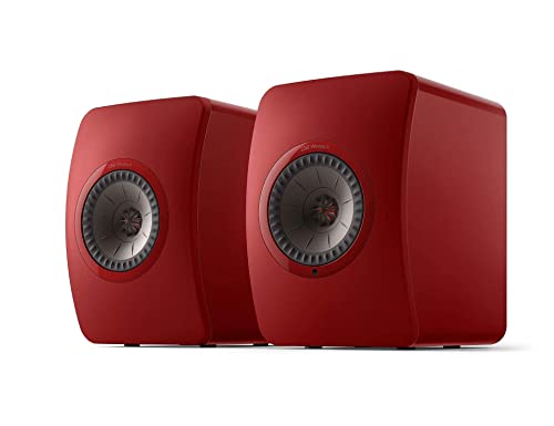 KEF LS50 Wireless II - Active wireless stereo speaker system (Crimson Red) | HDMI | Airplay 2 | Bluetooth | Spotify | Tidal