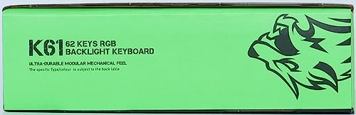 LexonElec K61 60% Percent Compact Gaming Keyboard white keycaps UK Layout, RGB Illuminated LED Backlit Light up Wired Keyboard Mechanical Feel Ergonomic Shortcut for PC Laptop MAC ps4 Gamer Travel