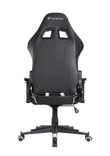 Oversteel - ULTIMET Professional Gaming Chair Leatherette, 2D Armrests, Height Adjustable, Reclining Backrest 180º, Gas Piston Class 3, Up to 120Kg, White