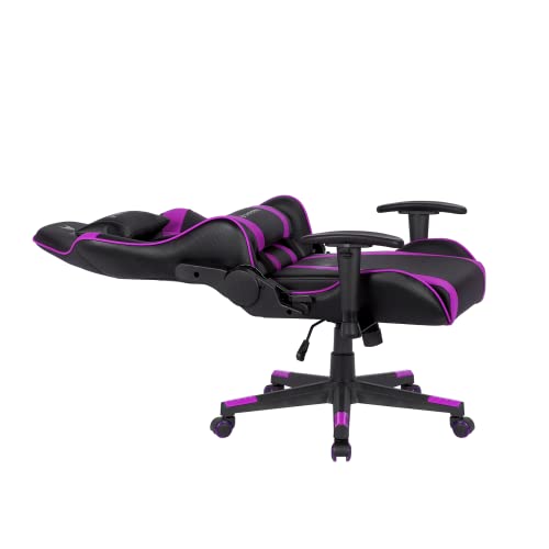 Oversteel - ULTIMET Professional Gaming Chair Leatherette, 2D Armrests, Height Adjustable, Reclining Backrest 180º, Gas Piston Class 3, Up to 120Kg, Purple