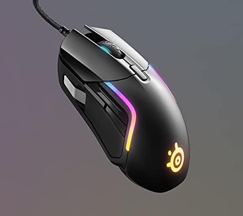 SteelSeries Rival 5 - Gaming Mouse – FPS, MOBA, MMO, Battle Royale – 18,000 CPI TrueMove Air Optical Sensor – 9 Programmable Buttons – 85 g Competitive Weight, Black