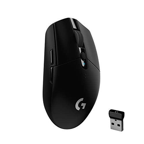 Logitech G305 LIGHTSPEED Wireless Gaming Mouse, HERO 12K Sensor, 12,000 DPI, Lightweight, 6 Programmable Buttons, 250h Battery Life, On-Board Memory, PC/Mac - Black