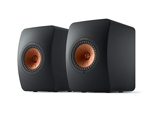 KEF LS50 Wireless II - Active wireless stereo speaker system (Carbon Black) | HDMI | Airplay 2 | Bluetooth | Spotify | Tidal