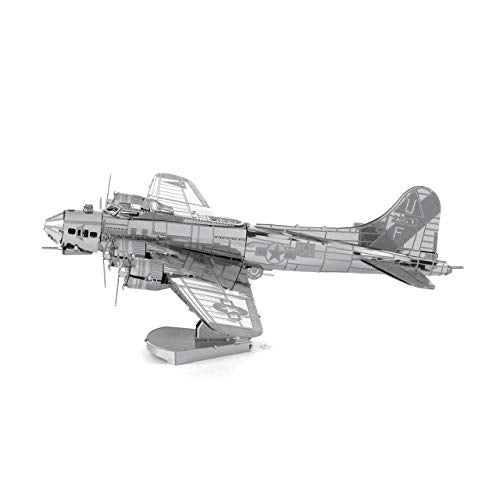 Fascinations MMS091 Metal Earth 502489 - B-17 Flying Fortress Laser Cut 3D Construction Kit Model Kit Metal Puzzle 3D Metal Model 2 Metal Boards from 14 Years