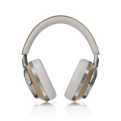 Bowers & Wilkins PX8 Flagship Noise Cancelling Wireless Over Ear Headphones with Bluetooth 5.0 & Quick Charge, 30 Hours of High-Resolution Playback and Built-In Microphone - Tan