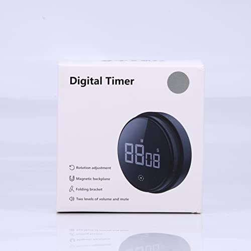 ORIA Home Kitchen Timer, 3 Inch Large LED Digital Timer, Magnetic Countdown Countup Timer for Classroom Fitness Teaching, 3-level Volume Alarm for Cooking/Study/Office/Exercise (Ridged Knob)