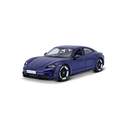 Bburago Porsche Taycan Turbo S in Blue 1/24 Scale (18-21098B)