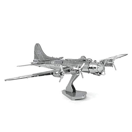 Fascinations MMS091 Metal Earth 502489 - B-17 Flying Fortress Laser Cut 3D Construction Kit Model Kit Metal Puzzle 3D Metal Model 2 Metal Boards from 14 Years