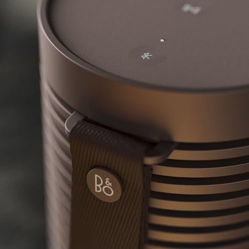 Bang & Olufsen Beosound Explore - High-end Wireless Portable Bluetooth Speaker for Outdoor, Home and Travel, 360 Degree IP67 Waterproof Speaker with Playtime Up to 27 Hours - Chestnut