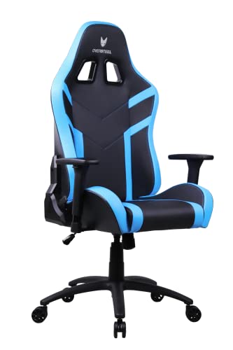 Oversteel - DIAMOND Professional Gaming Chair Leatherette, 3D Armrests, Height Adjustable, Reclining 180º, Gas Piston Class 4, Up to 150Kg, Color Blue