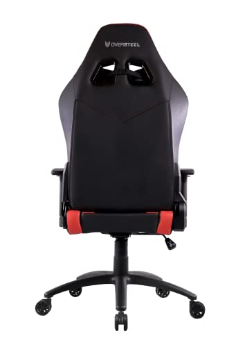 Oversteel - DIAMOND Professional Gaming Chair Leatherette, 3D Armrests, Height Adjustable, Reclining 180º, Gas Piston Class 4, Up to 150Kg, Color Red