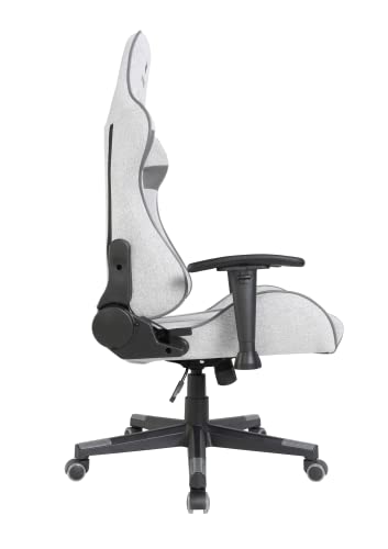 Oversteel - ULTIMET Professional Gaming Chair, Breathable Fabric, 2D Armrests, Height Adjustable, 180° Reclining Backrest, Gas Piston Class 3, Up to 120Kg, Gray