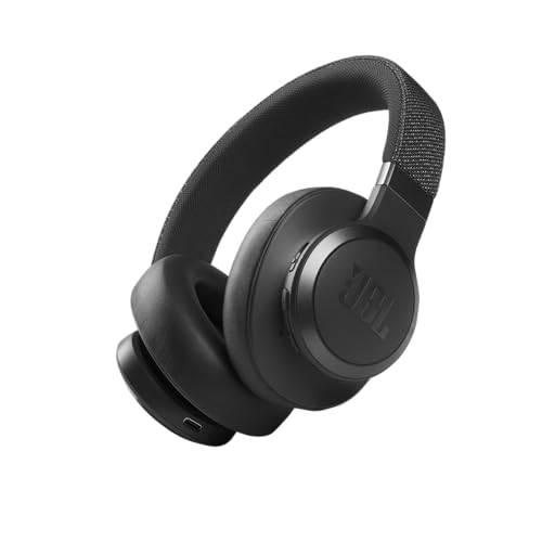 JBL Live 660NC - Wireless On-Ear Bluetooth headphones with Active Noise Cancelling technology and up to 50 hours battery life, in black