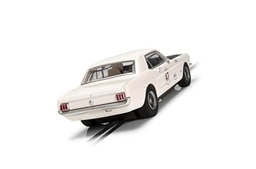 Scalextric Ford Mustang - Bill and Fred Shepherd - Goodwood Revival. Classic Touring. Muscle Cars, White/Black (C4353)