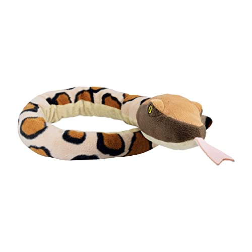 EcoBuddiez Sssnakes - Burmese Python from Deluxebase. Small Soft Toy Snake Stuffed Animal. Soft Plush Snake Made from Recycled Plastic Bottles. Perfect Eco-Friendly Snake Toy for Boys and Girls