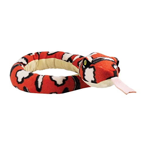 EcoBuddiez Sssnakes - Red Tree Python from Deluxebase. Small Soft Toy Snake Stuffed Animal. Soft Plush Snake Made from Recycled Plastic Bottles. Perfect Eco-Friendly Snake Toy for Boys and Girls