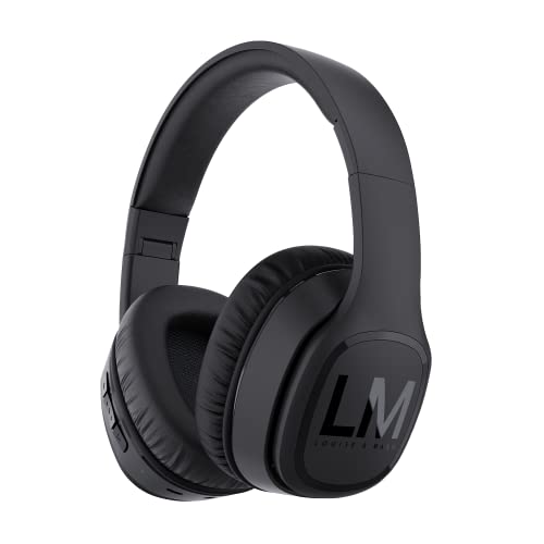 Louise&Mann Wireless Headphones Over Ear, Bluetooth Headphones 5.3, Foldable Lightweight with Soft Memory Foam Earmuffs, Built-in Mic with Wired Mode and Carry Case for Travel,Office,PC