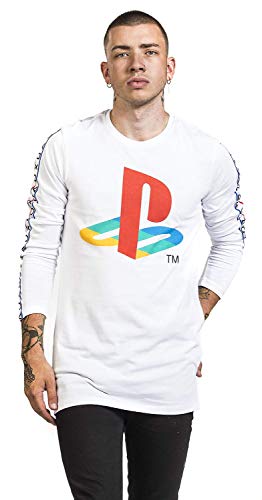 Playstation - Taping Longsleeve Men's T-Shirt (XXL) White