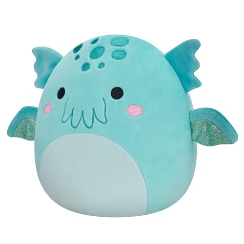 Squishmallows SQCR04087 Theotto-Blue Cthulu 7.5" Add Squad, Ultrasoft Stuffed Animal Toy, Official Kellytoy Plush