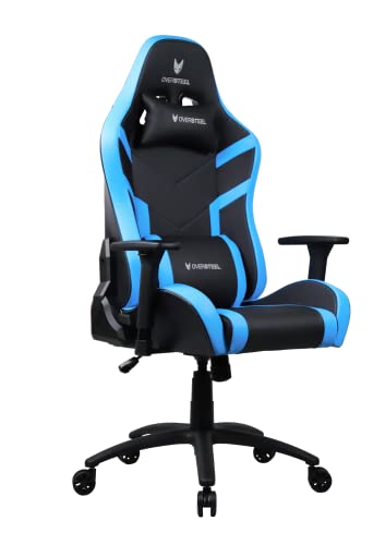 Oversteel - DIAMOND Professional Gaming Chair Leatherette, 3D Armrests, Height Adjustable, Reclining 180º, Gas Piston Class 4, Up to 150Kg, Color Blue