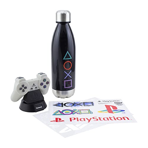 Paladone Playstation Gift Set with Icons Light, Stickers, and Bottle - Official Merchandise