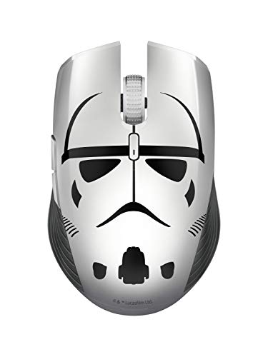 Razer Atheris Stormtrooper Ed: Ergonomic Gaming Mouse, with 350-Hour Battery Life , 7,200 Dpi Optical Sensor, 2.4 Ghz Adaptive Frequency Technology - Mercury / White