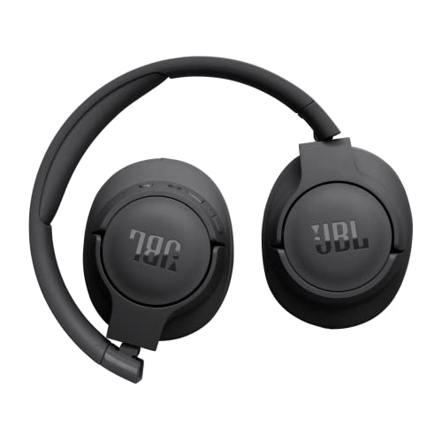 JBL Tune 720BT Wireless On-Ear Headphones, with JBL Pure Bass Sound, Bluetooth 5.3, Hands-Free Calls, Audio Cable and 76-Hour Battery Life, in Black