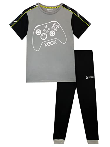 Xbox Boys Gaming Pyjamas for Kids Grey 8-9 Years
