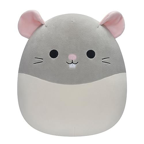 Squishmallows Original 12-Inch - Rusty the Grey and White Rat