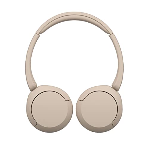 Sony WH-CH520 Wireless Bluetooth Headphones - up to 50 Hours Battery Life with Quick Charge, On-ear style - Beige