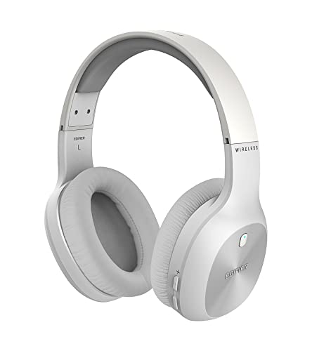 Edifier W800BT Plus Wireless Over-Ear Headphones, Bluetooth Headset with CVC™ 8.0 Call Noise Cancelling, 55H Playback Time, Built-in Microphone, Physical Button and APP Control, White