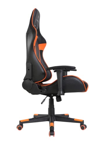 Oversteel - ULTIMET Professional Gaming Chair Leatherette, 2D Armrests, Height Adjustable, Reclining Backrest 180º, Gas Piston Class 3, Up to 120Kg, Orange