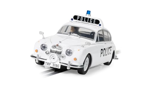 Scalextric Hornby Hobbies LTD C4420 Jaguar Mk2-Police Edition Slot-Cars Street and Rally, White, 1:32 Scale