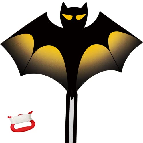 Hymaz Bat Kite - Huge Delta Kites for Kids Adults Easy to Fly Kite for Beginners Outdoor Game, Beach, Park Activities Great Christmas Halloween Gift to Kids Childhood Precious Memories